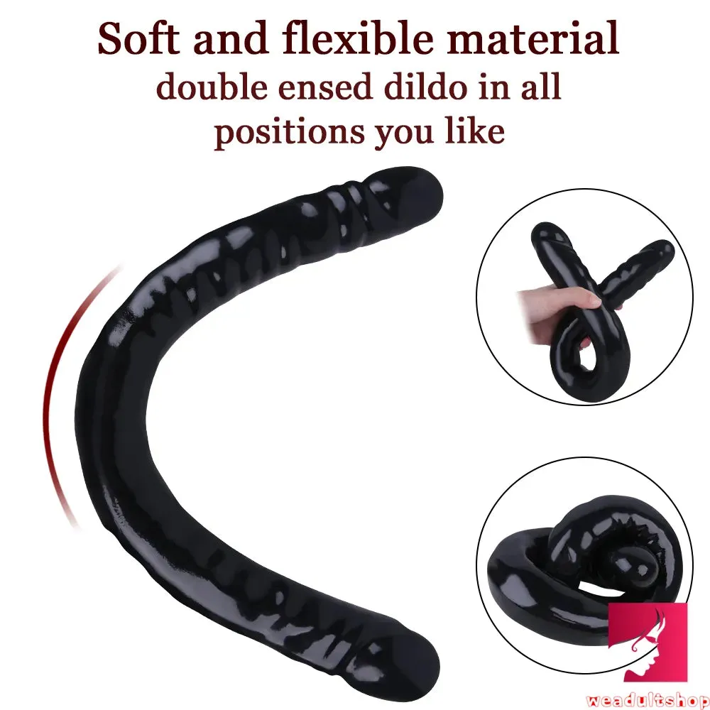 18.5in Dual Heads Real Skin Feeling Dildo For G Spot Massaging