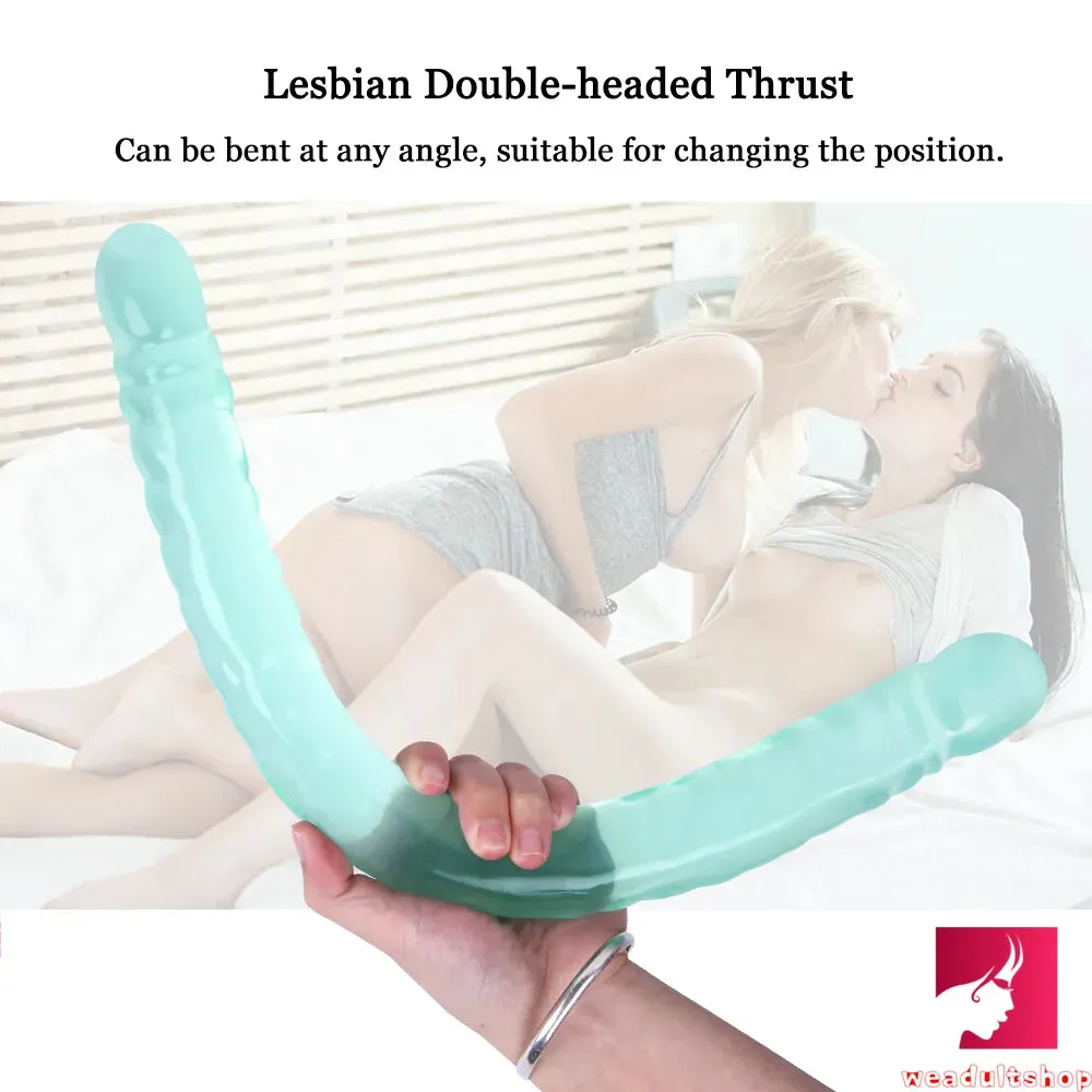 18.5in Dual Heads Real Skin Feeling Dildo For G Spot Massaging