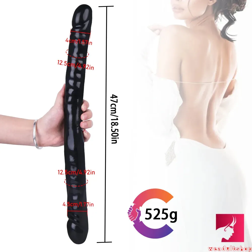 18.5in Dual Heads Real Skin Feeling Dildo For G Spot Massaging