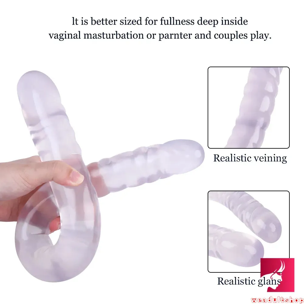 18.5in Dual Heads Real Skin Feeling Dildo For G Spot Massaging