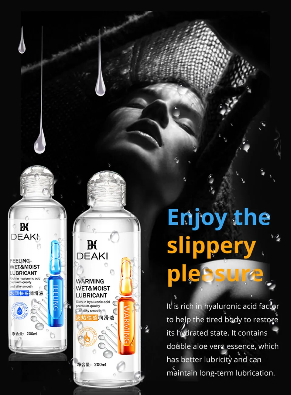 200ml Water Based Free-Clean Lubricant For Men Women Sex