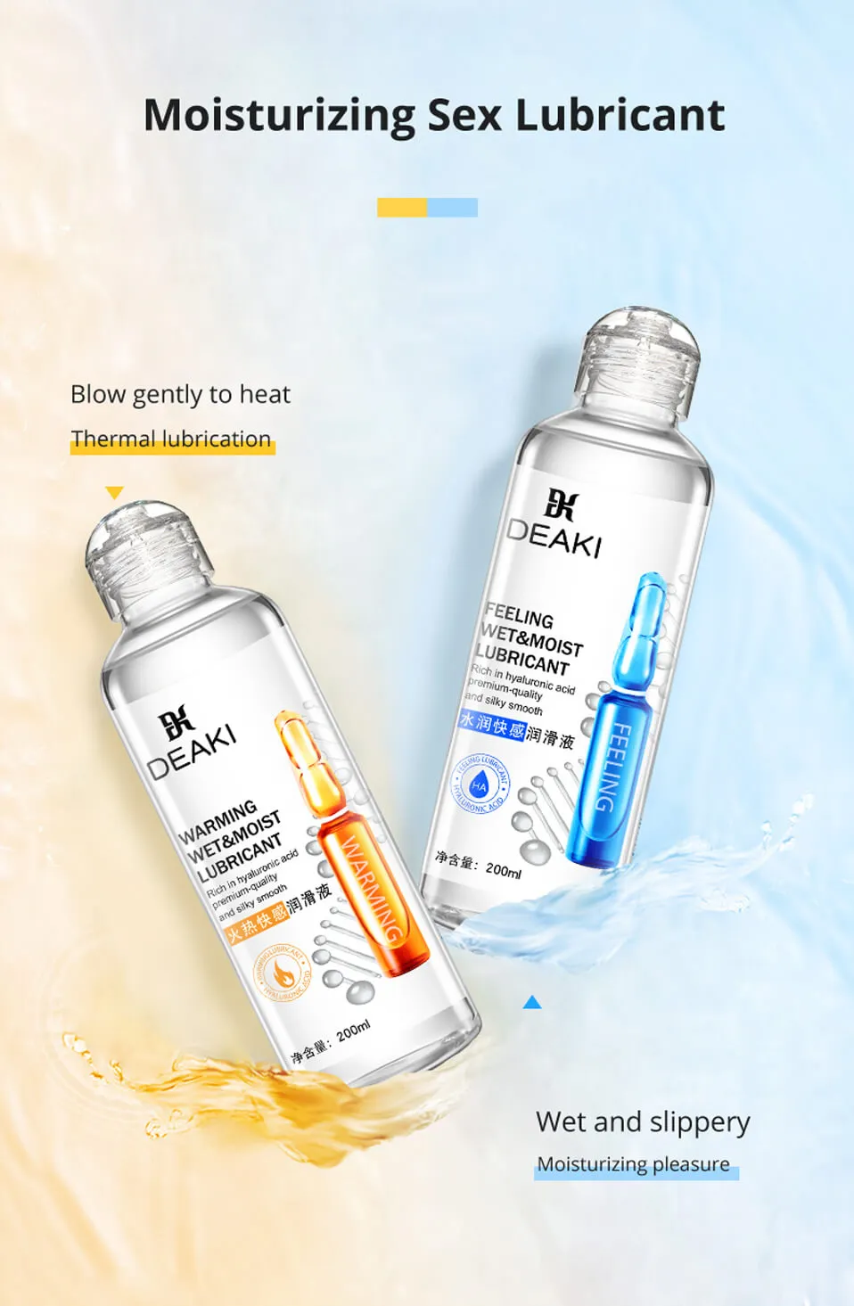 200ml Water Based Free-Clean Lubricant For Men Women Sex