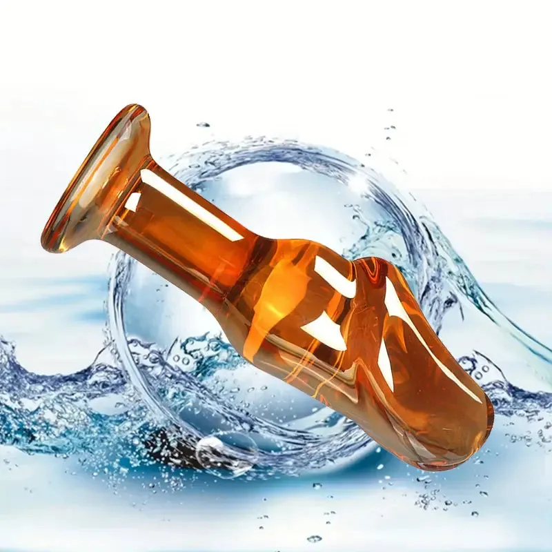 4.92in 5.31in Crystal Glass Dildo Phallic Anal Butt Plug G-Spot Stimulator