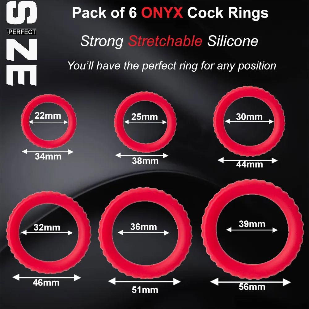 6 Cock Balls Ring Strong Silicone Male Penis Erection Enhancer Couples Rings