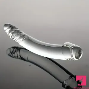 8.4in Clear Elegant Glass Crystal Dildo For Female Male Lesbian Sex