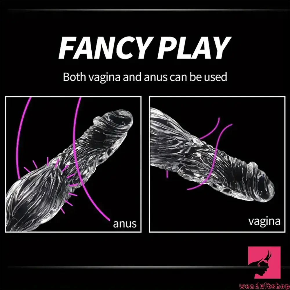 9.5in 10.7in 11.8in Clear Crystal Huge Animal Dildo For Love Adult Toy