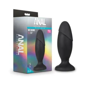 Anal Adventures Platinum - Silicone Rocket Plug - Black