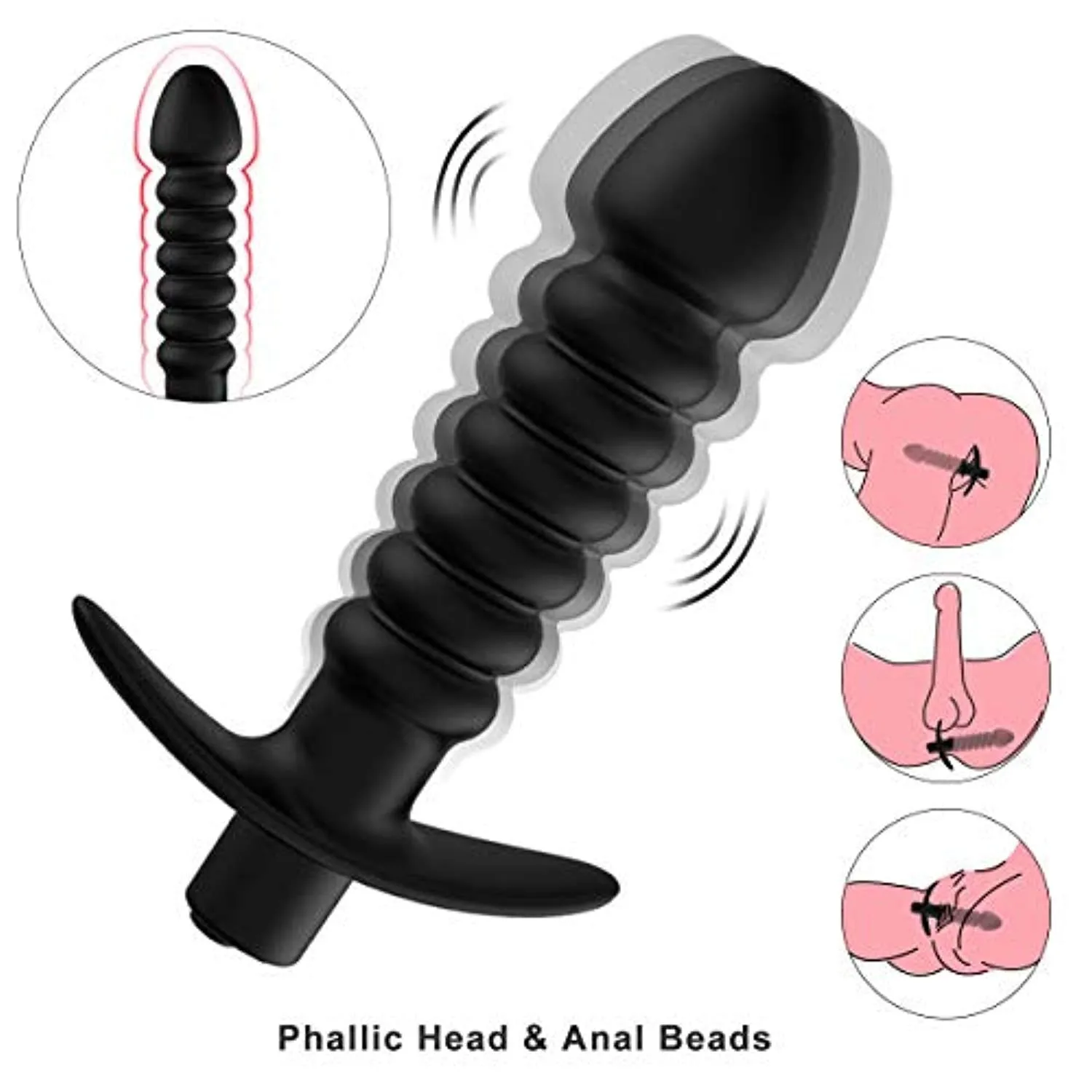 Anal Vibrator Stimulator Butt Plug Wand Massager