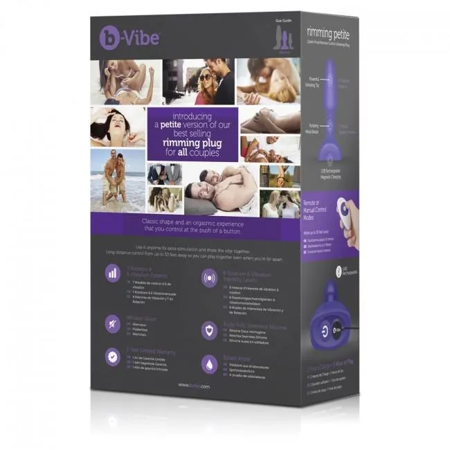 B-Vibe - Rimming Remote Control Vibrating Anal Plug Petite (Purple)