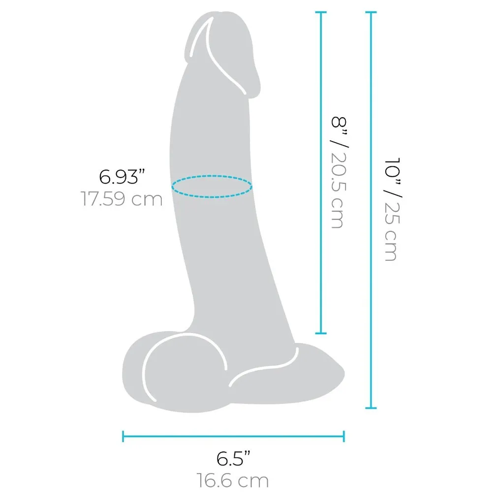 B-Vibe Slipskin Realistic Silicone Dildo-10 Curved Cream