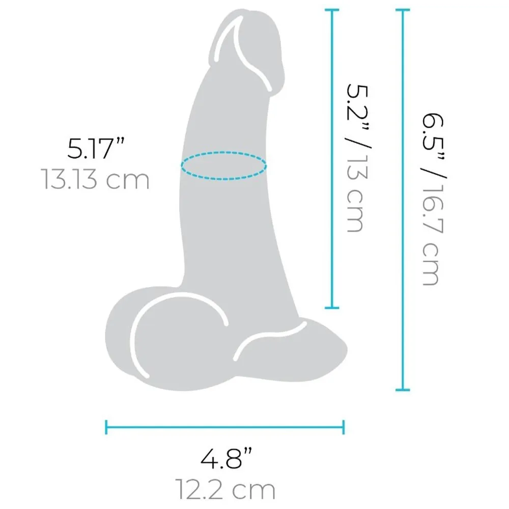 B-Vibe Slipskin Realistic Silicone Dildo-6.5 Curved Cream