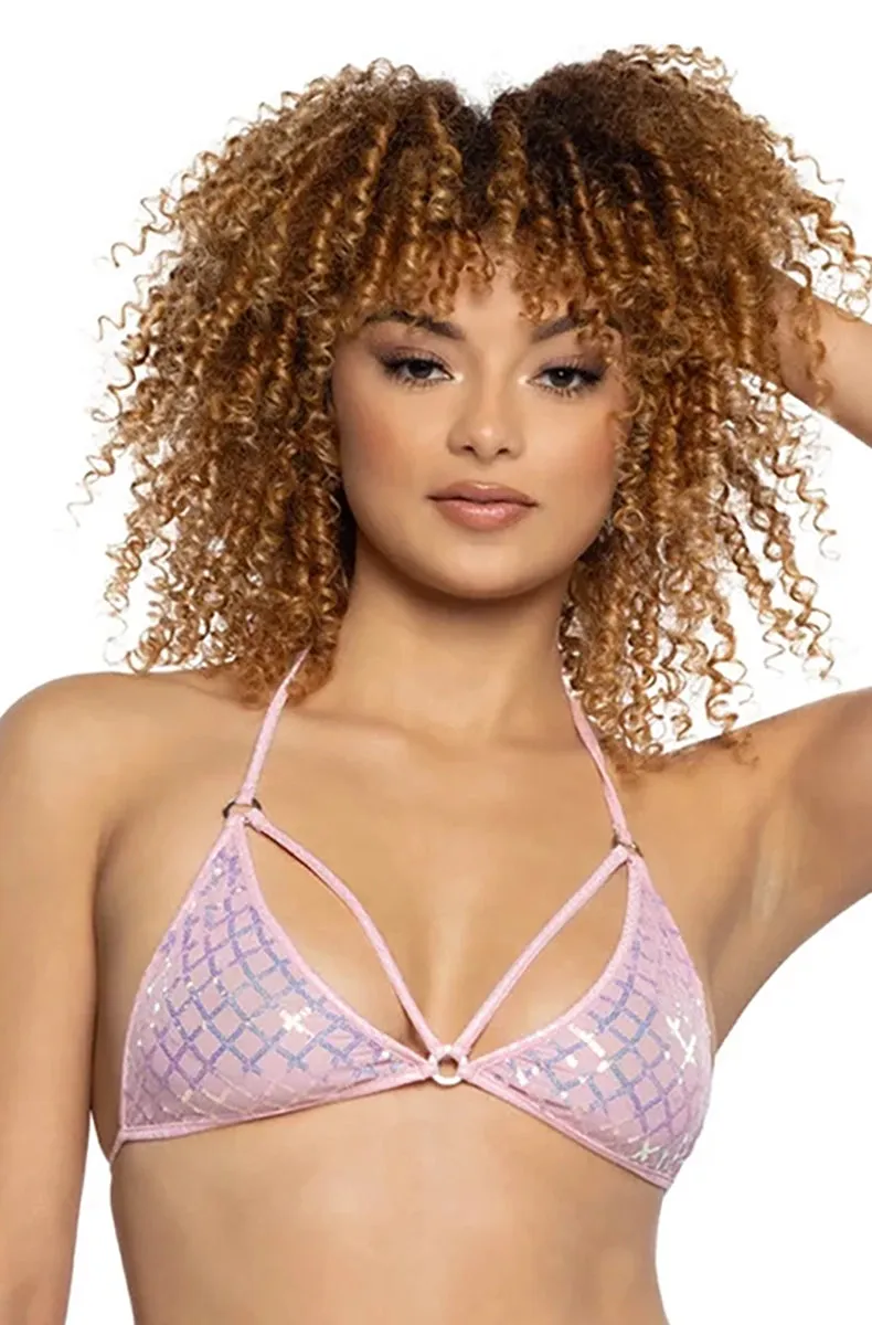 Baby Pink Sequin Top