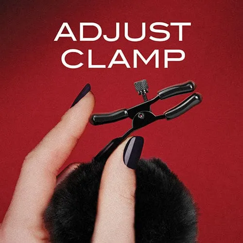 Blush Novelties - Noir Pom Adjustable Nipple Clamps (Black)