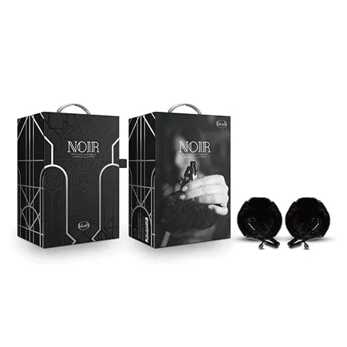 Blush Novelties - Noir Pom Adjustable Nipple Clamps (Black)