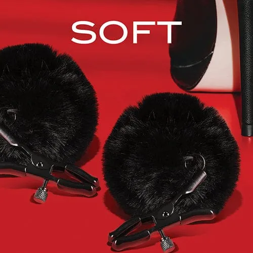 Blush Novelties - Noir Pom Adjustable Nipple Clamps (Black)