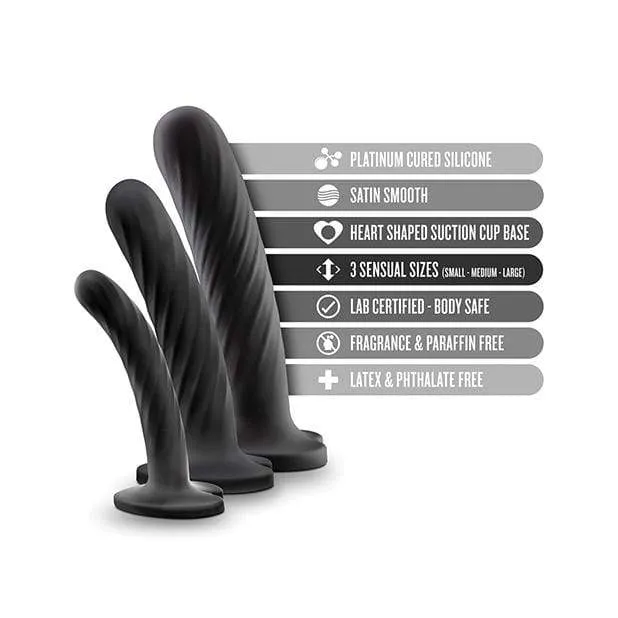 Blush Novelties - Temptasia Twist Kit Set of 3 Dildo (Black)