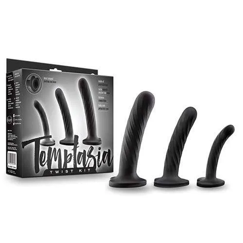 Blush Novelties - Temptasia Twist Kit Set of 3 Dildo (Black)