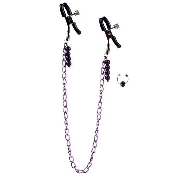 California Exotics - Chain Nipple Clamps (Purple)
