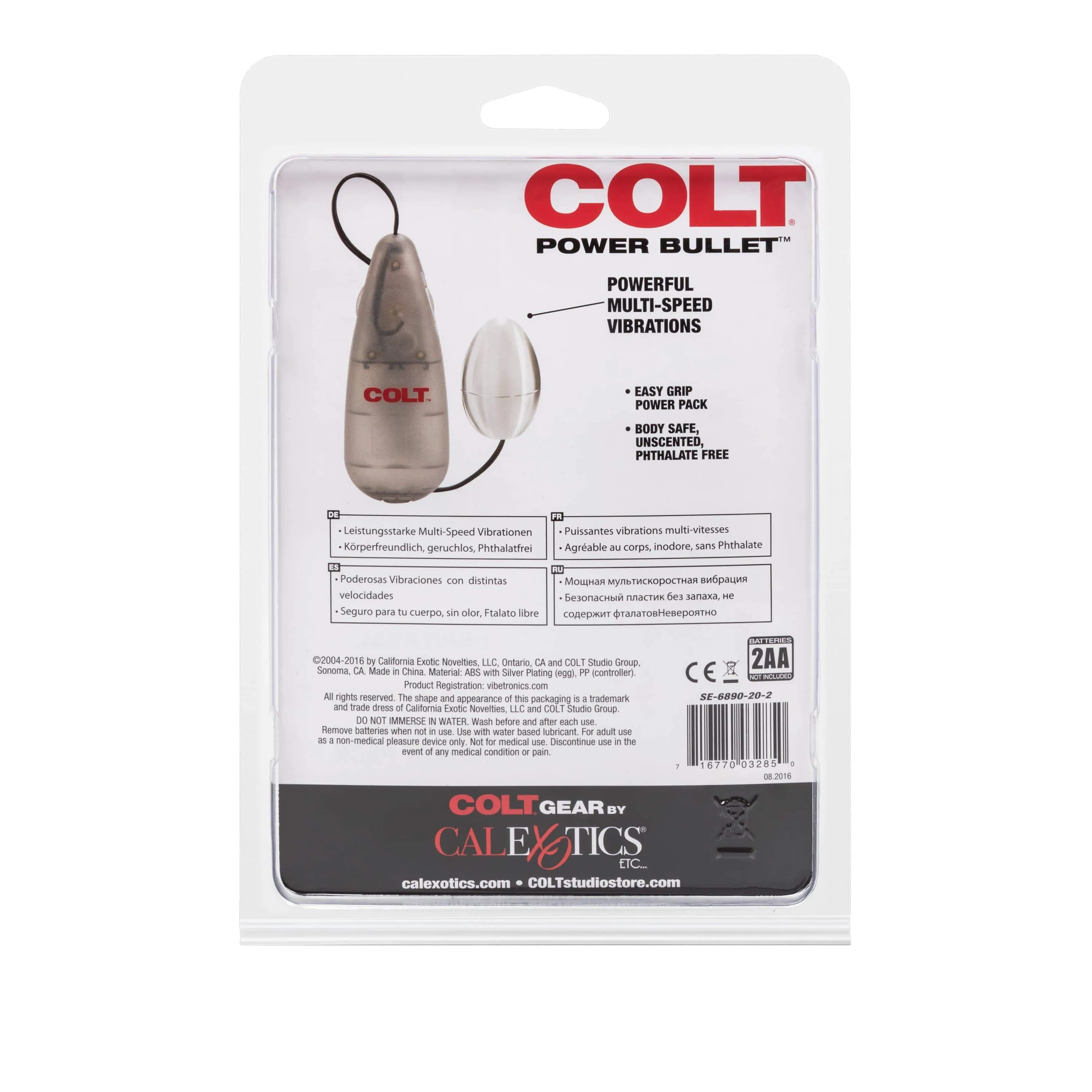 California Exotics - COLT Multi Speed Power Bullet Pak Universal Egg with Remote (Silver)
