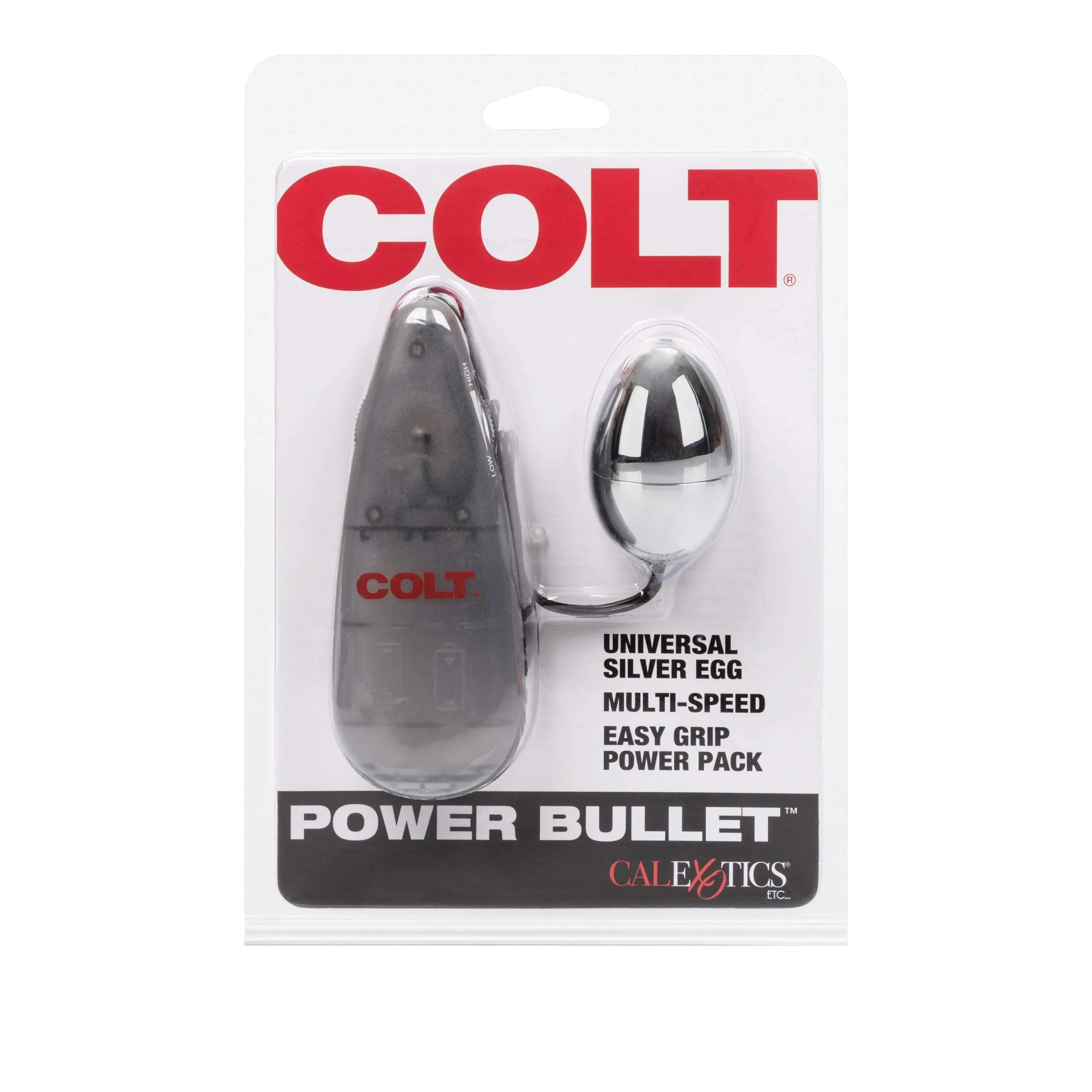 California Exotics - COLT Multi Speed Power Bullet Pak Universal Egg with Remote (Silver)