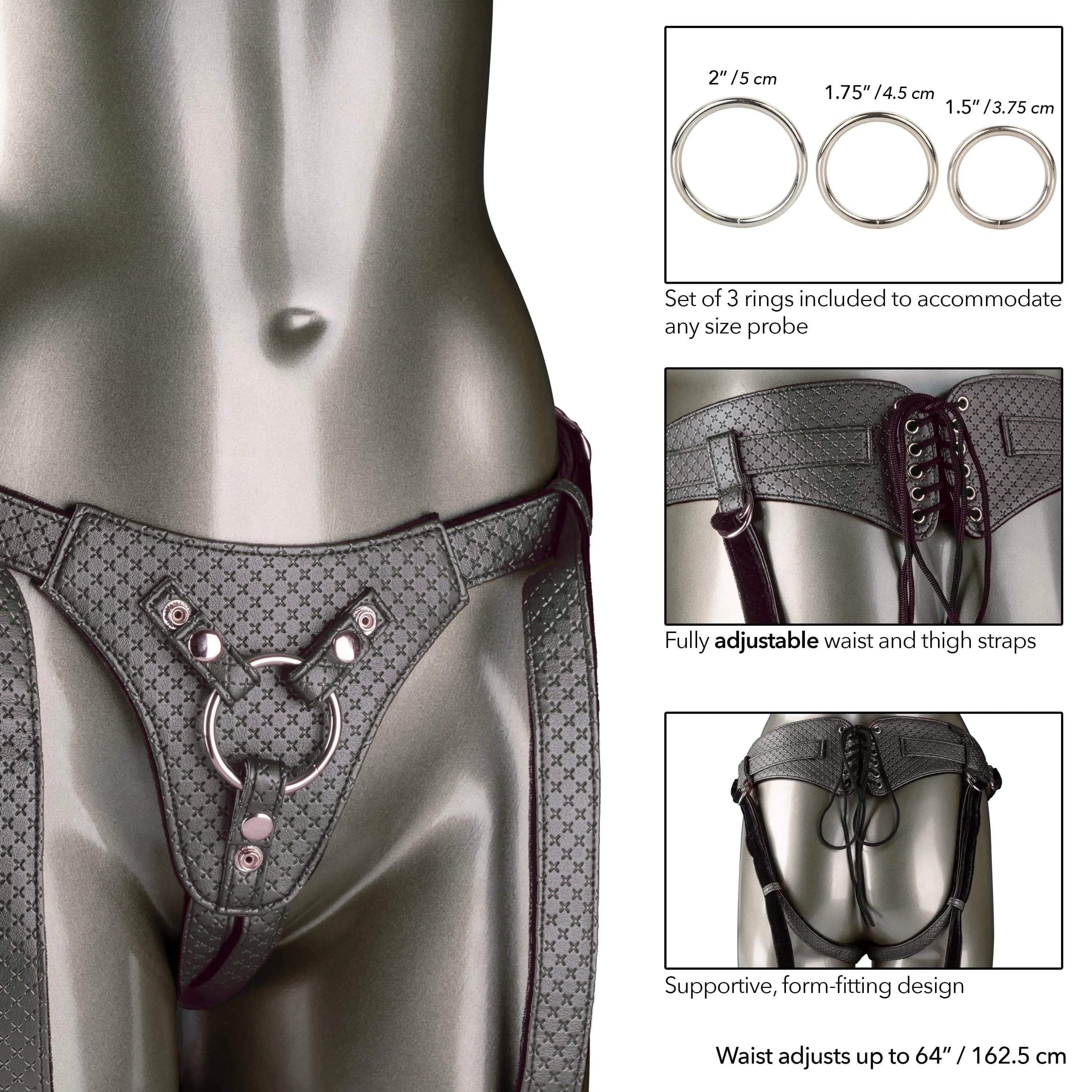 California Exotics - Her Royal Harness The Regal Queen Strap On (Black)