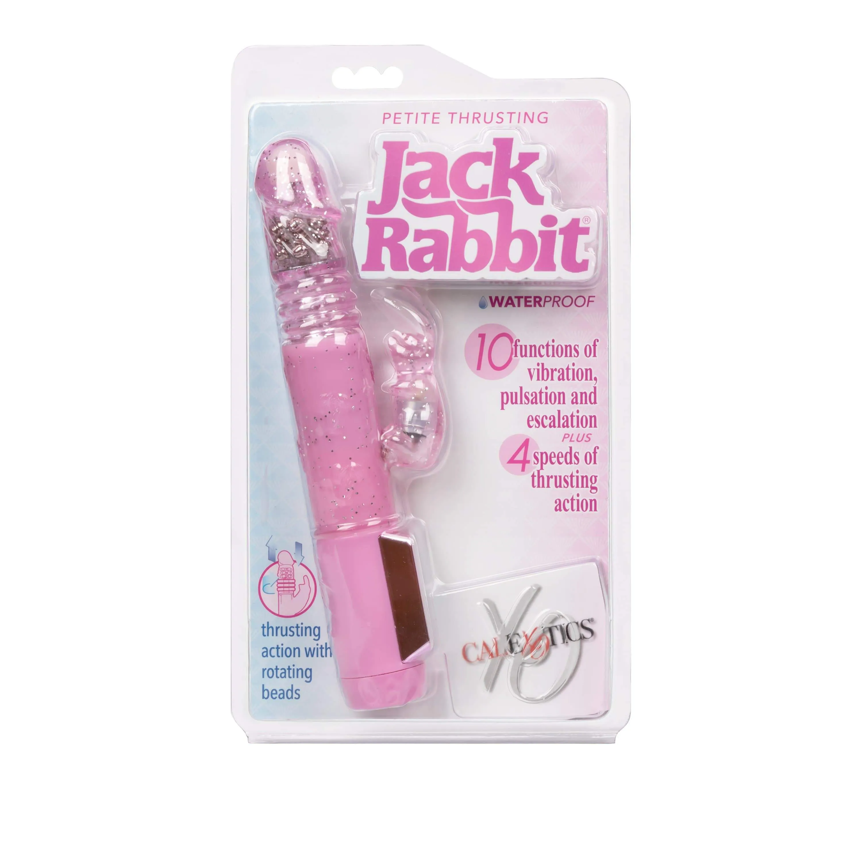 California Exotics - Jack Rabbit Petite Thrusting Jack Rabbit Vibrator (Pink)