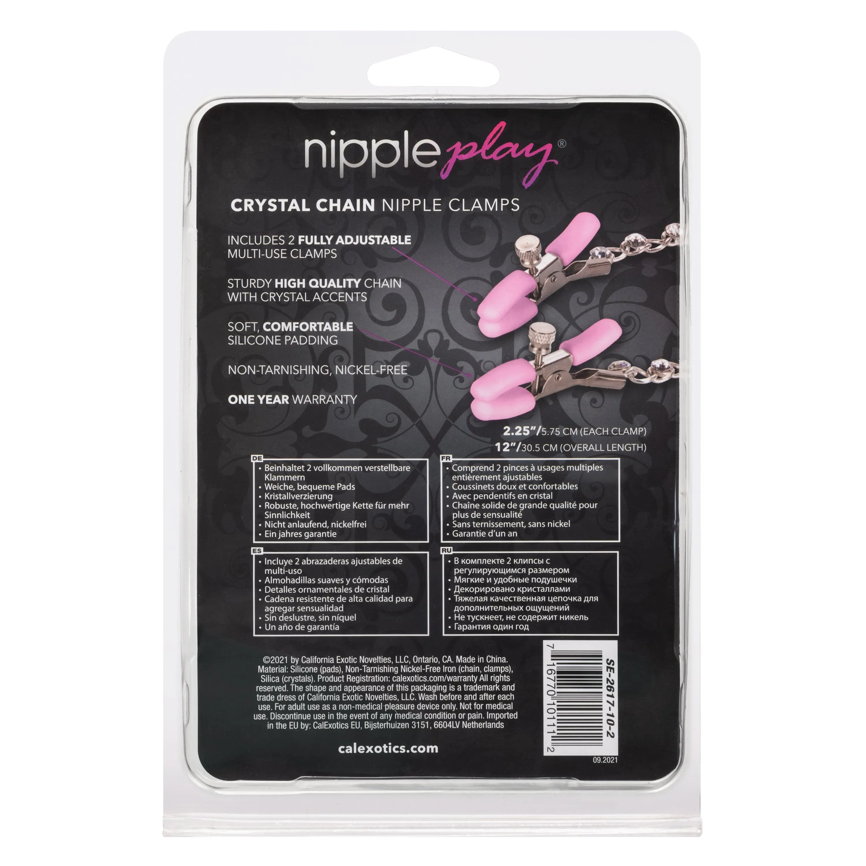 California Exotics - Nipple Play Crystal Chain Nipple Clamps