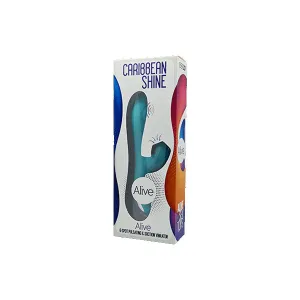 Caribbean Shine Pulsing Dual Stimulator - Blue