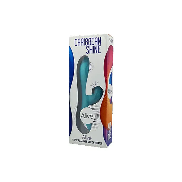 Caribbean Shine Pulsing Dual Stimulator - Blue