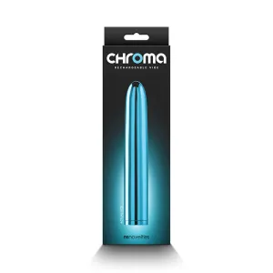 Chroma Rechargeable Vibe 7 in. Teal