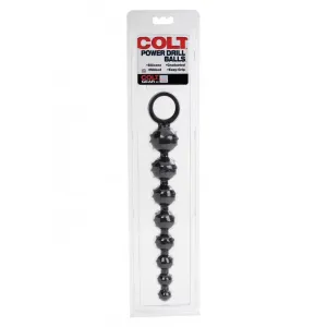 Colt - Power Drill Balls Anal Beads (Black)