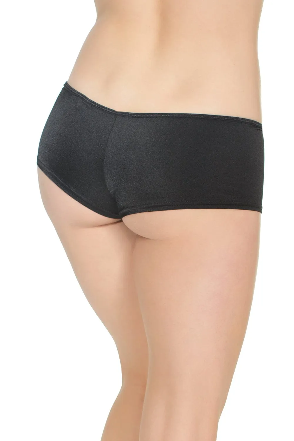 Coquette Low Rise Black Lycra Booty Shorts