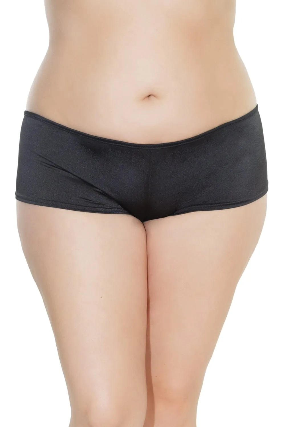Coquette Low Rise Black Lycra Booty Shorts
