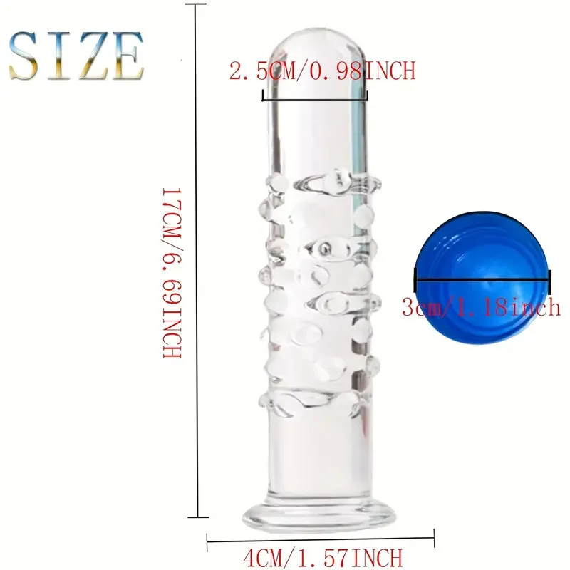 Crystal Glass Dildo Prostate Massager G Spot Stimulator Crystal Toy