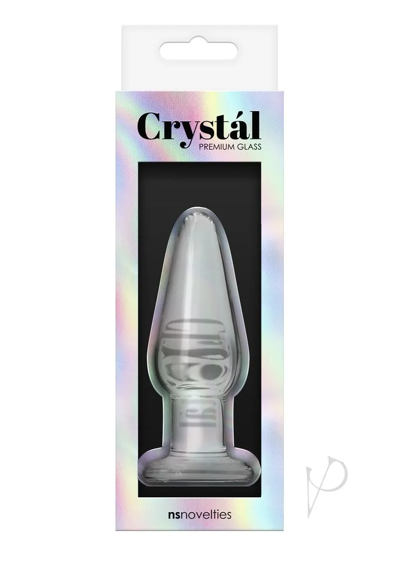 Crystal Glass Tapered Plug Med Clear