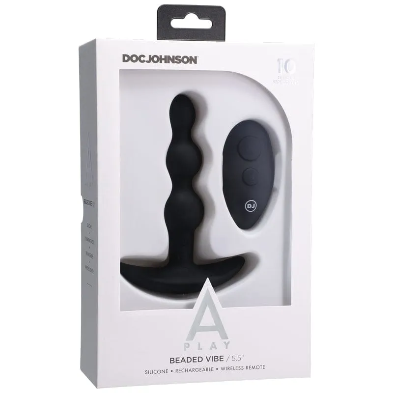 Doc Johnson A-Play Beaded Vibe Rechargeable Anal Plug with Remote