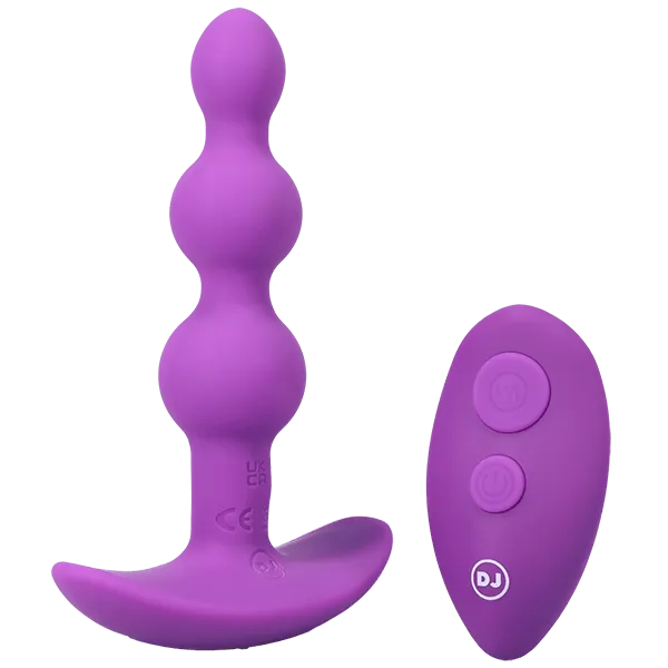 Doc Johnson A-Play Beaded Vibe Rechargeable Anal Plug with Remote