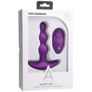 Doc Johnson A-Play Beaded Vibe Rechargeable Anal Plug with Remote