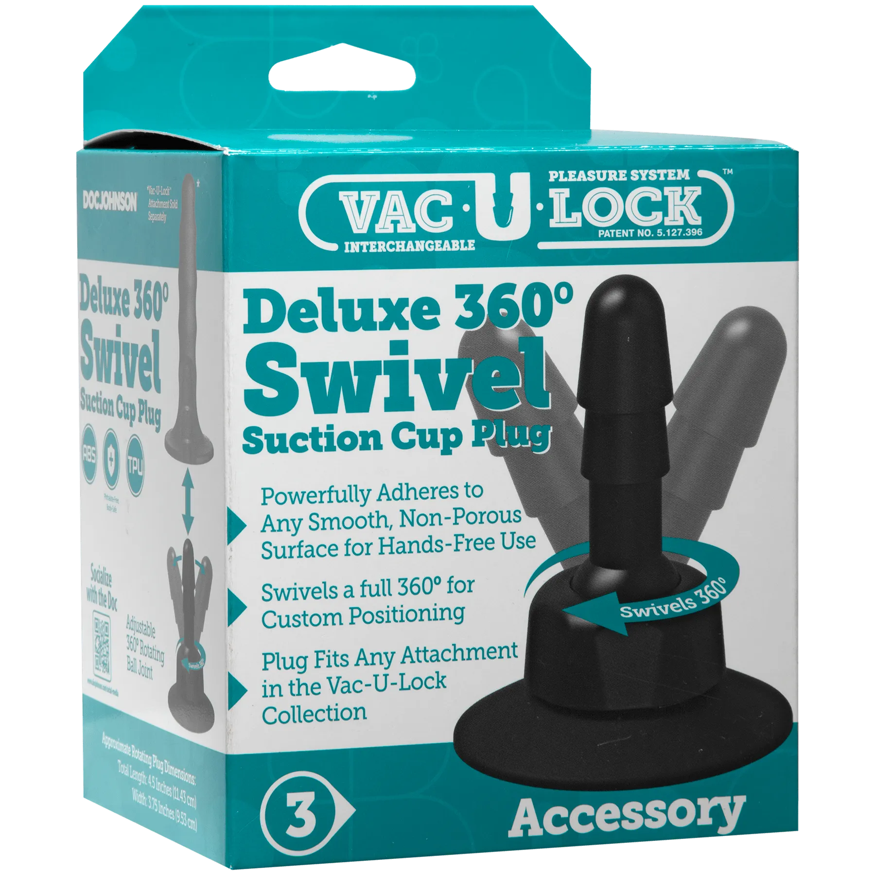 Doc Johnson Deluxe 360° Swivel Suction Cup Plug