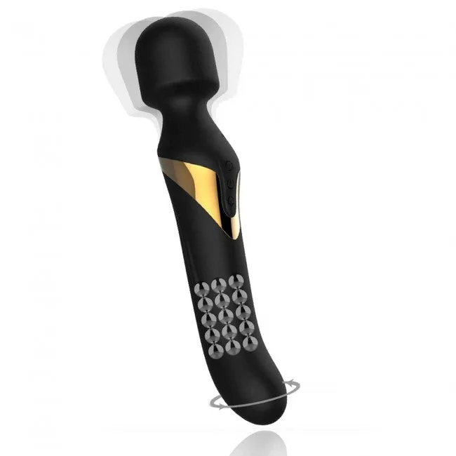 Dorcel Double Ended Wand & G-Spot Vibrator - Black & Gold