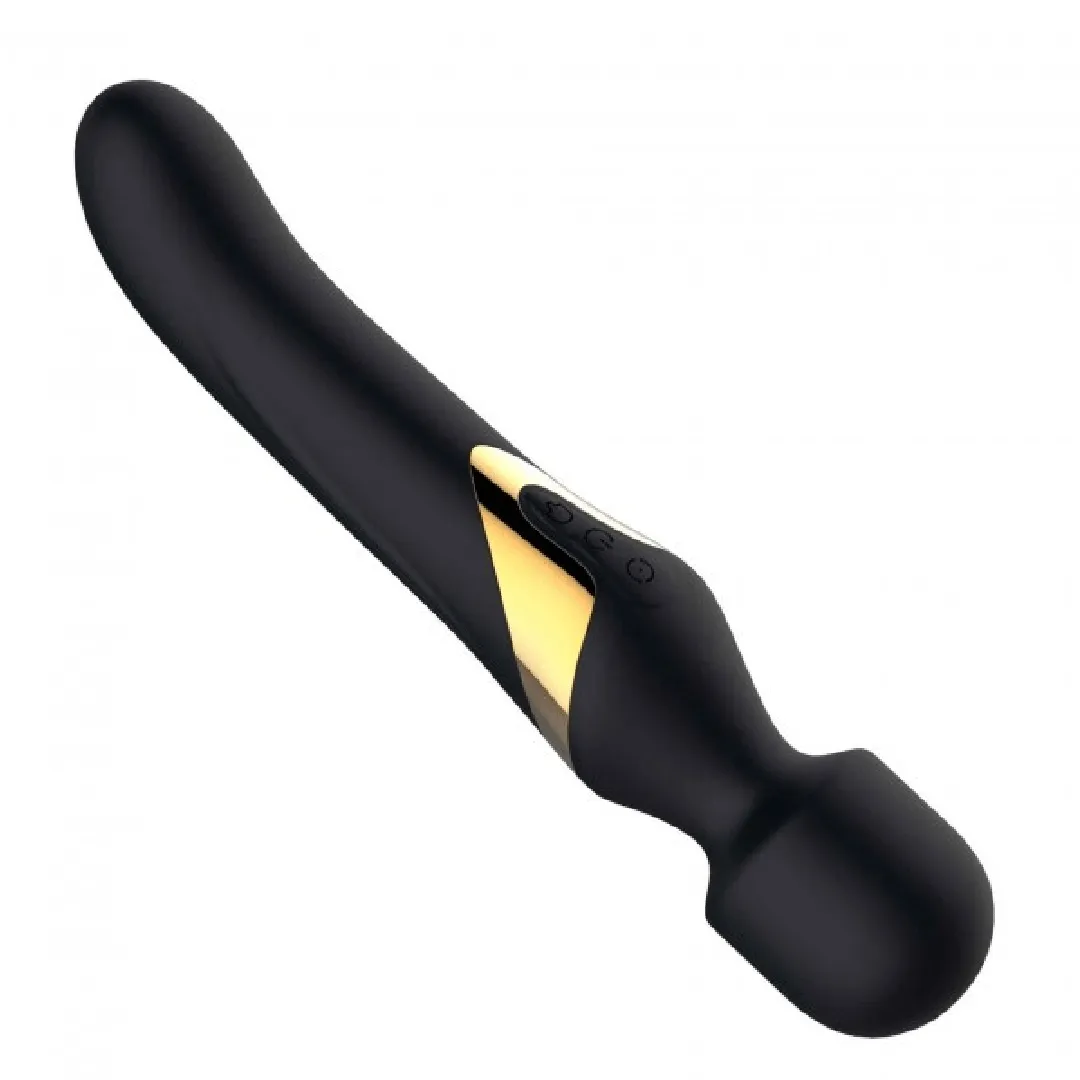 Dorcel Double Ended Wand & G-Spot Vibrator - Black & Gold