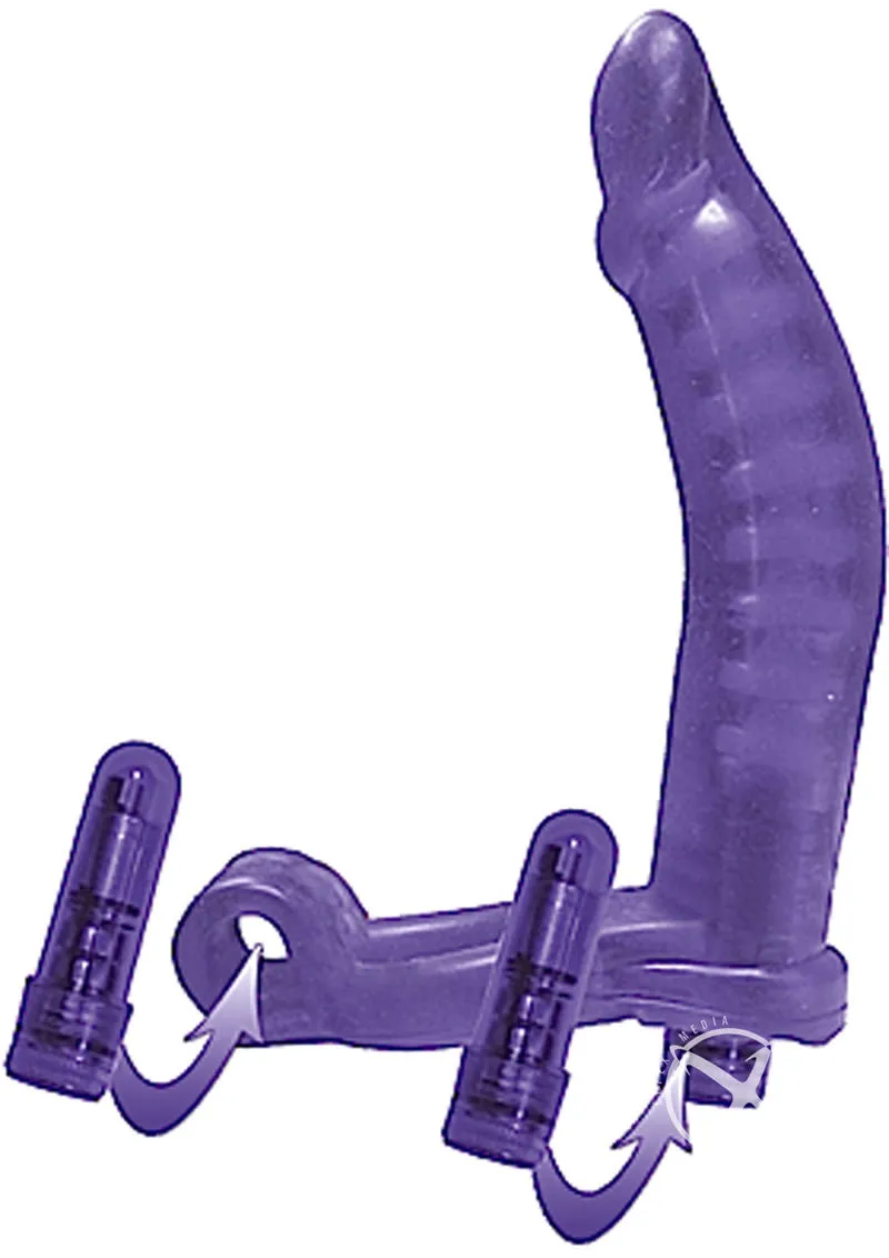 Double Penetrator Cockring Purple