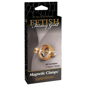 Fetish Fantasy Gold Magnetic Nipple Clamps Gold
