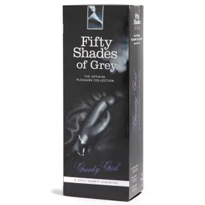 Fifty Shades of Grey Greedy Girl Rechargeable Silicone G-Spot Rabbit Vibrator Black