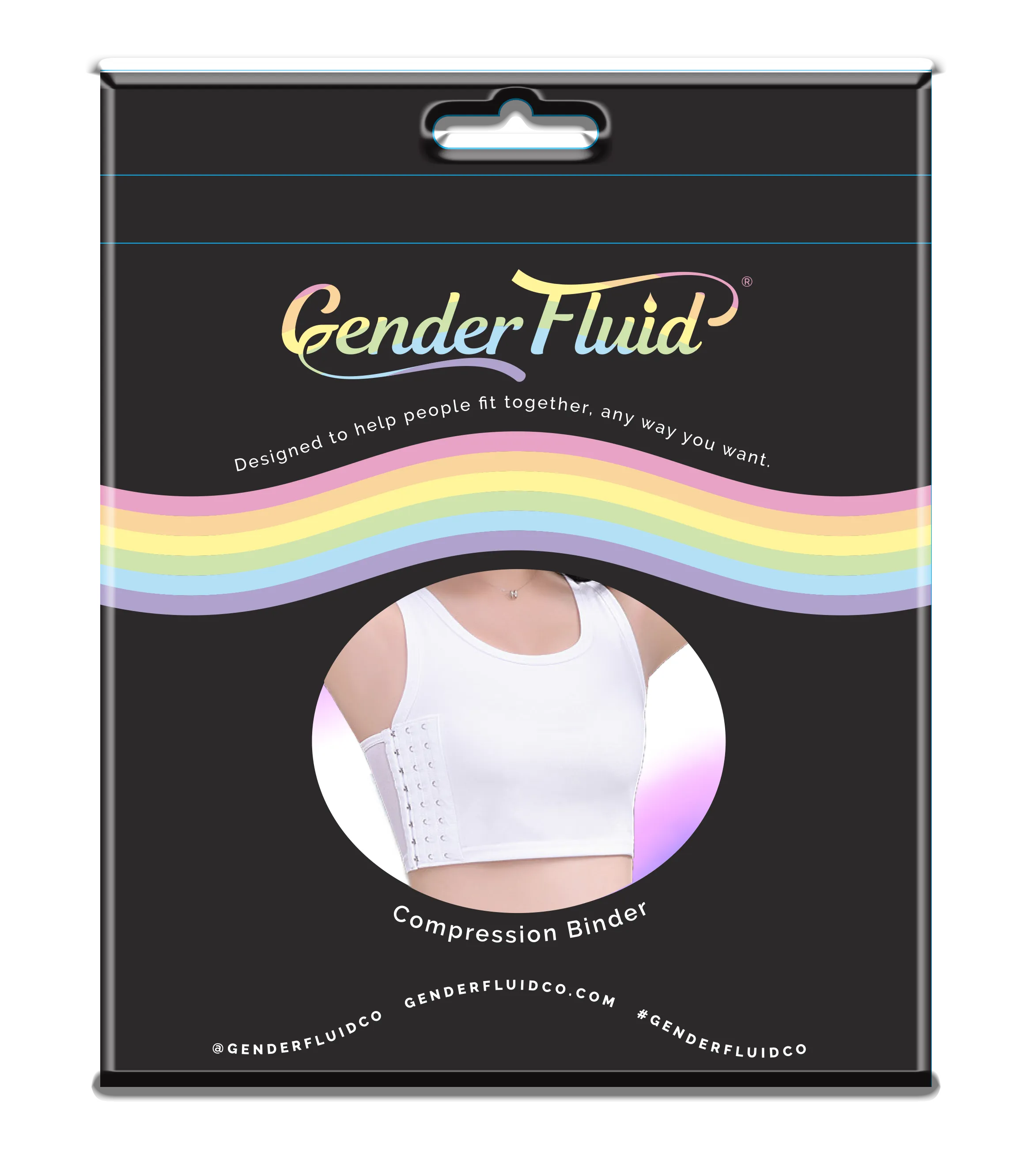 Gender Fluid Chest Compression Binder White XL
