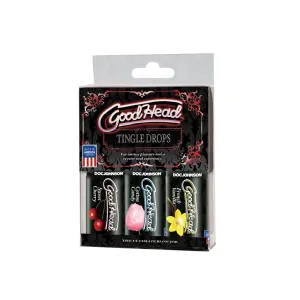 GoodHead Tingle Drops 3-Pack French Vanilla. Cotton Candy. Sweet Cherry