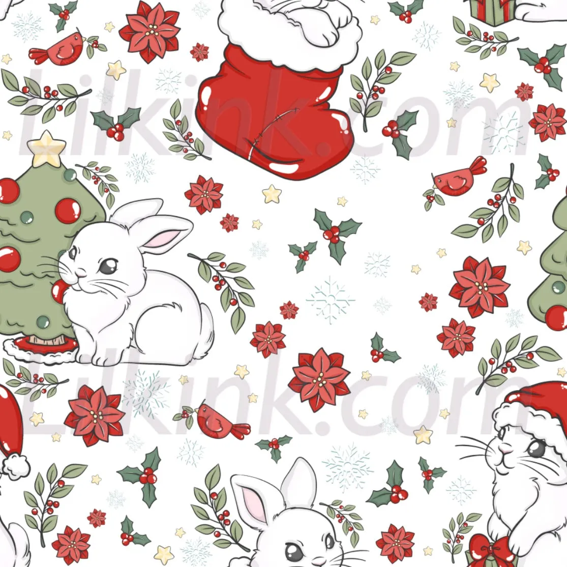 Holiday Bunny Suspender Skirt Dress