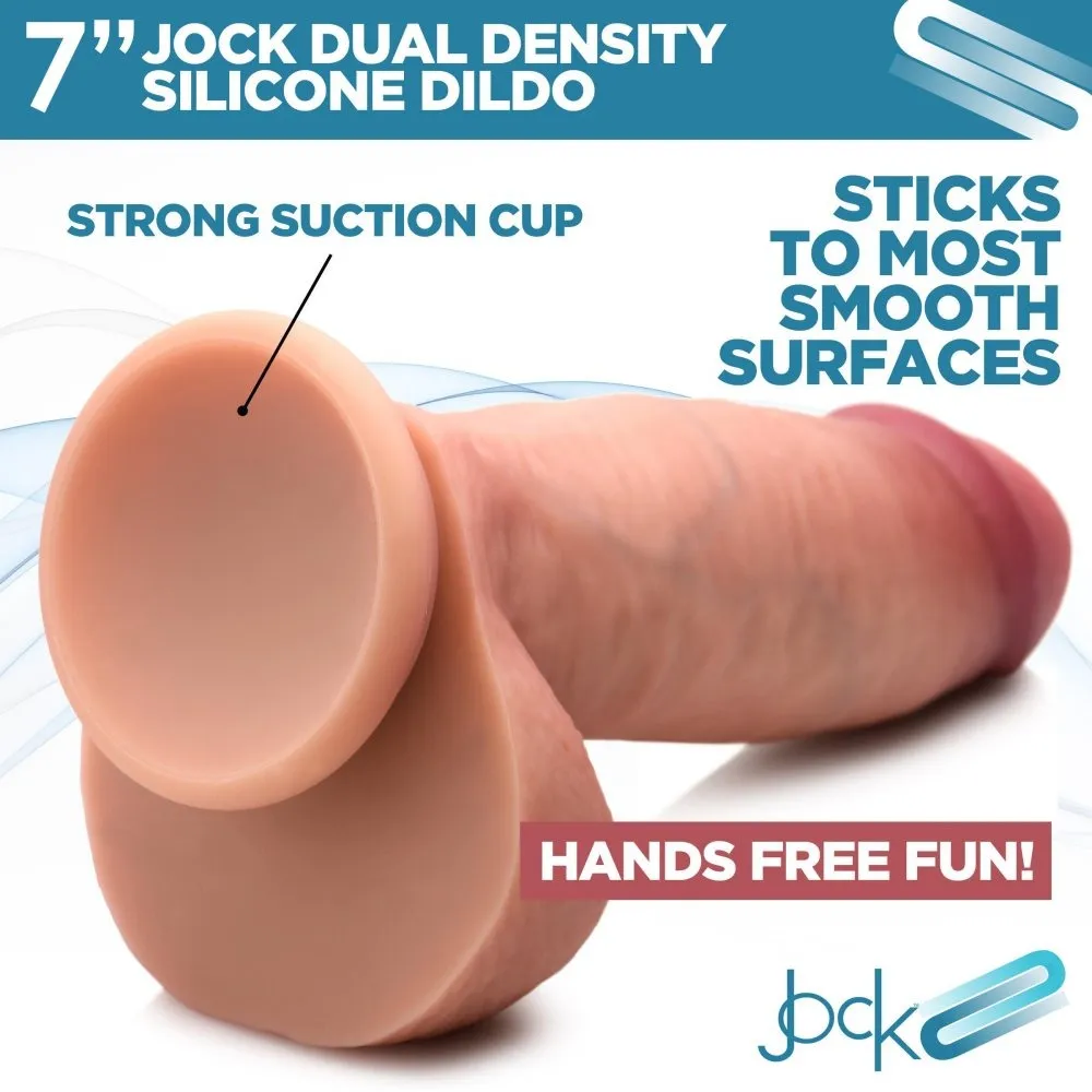 Jock 7 Dual Density Silicone Dildo Realistic Dong Suction Cup Couples Sex Toy