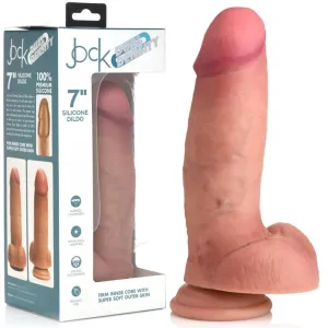 Jock 7 Dual Density Silicone Dildo Realistic Dong Suction Cup Couples Sex Toy