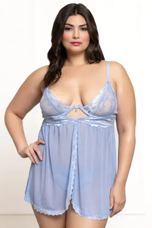 Lace & Mesh Babydoll Set